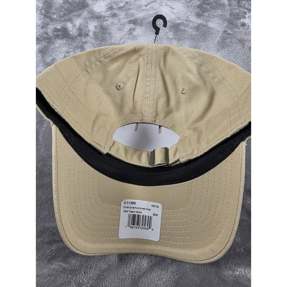 NEW NIKE Club Unstructured Cap Swoosh Hat Team Gold Sz Adult S/M - Picture 3 of 3